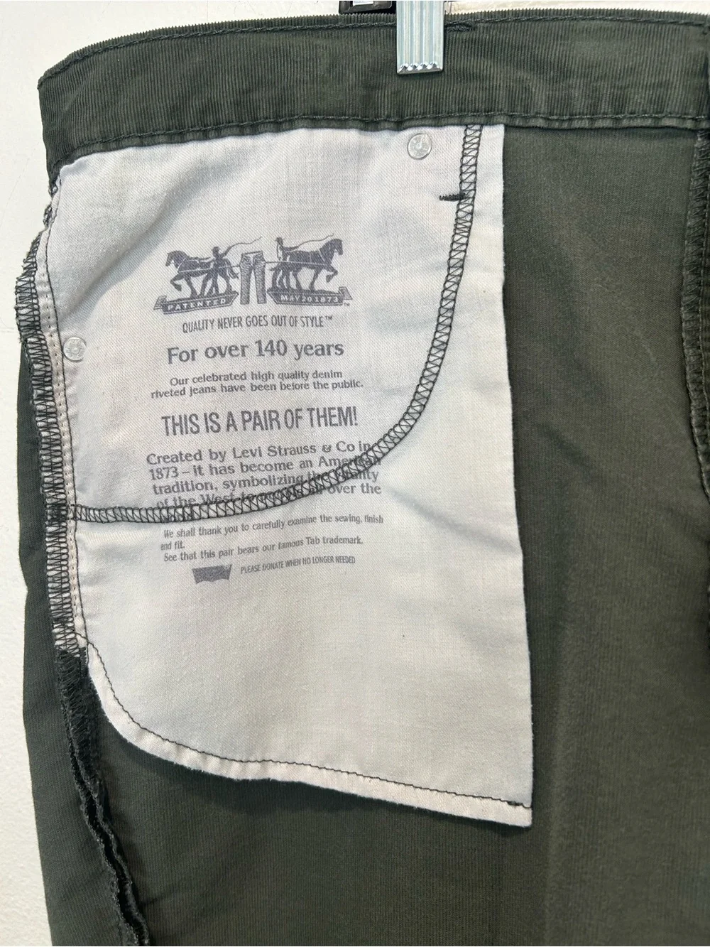 Levi's Men's Olive corduroy Green Denim Shorts with Back Pockets